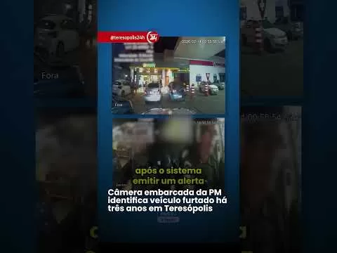 Câmera embarcada da PM identifica veículo furtado há três anos em Teresópolis